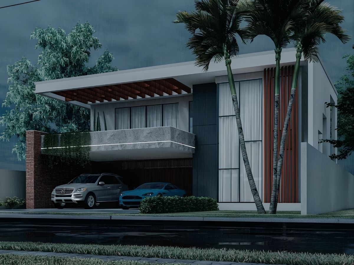 Residência F & E — vista lateral